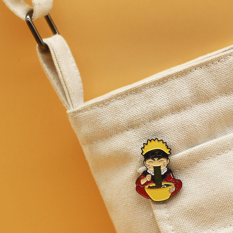 Naruto Pin Badge Naruto Having Ramen Pin Badge Manga Gift