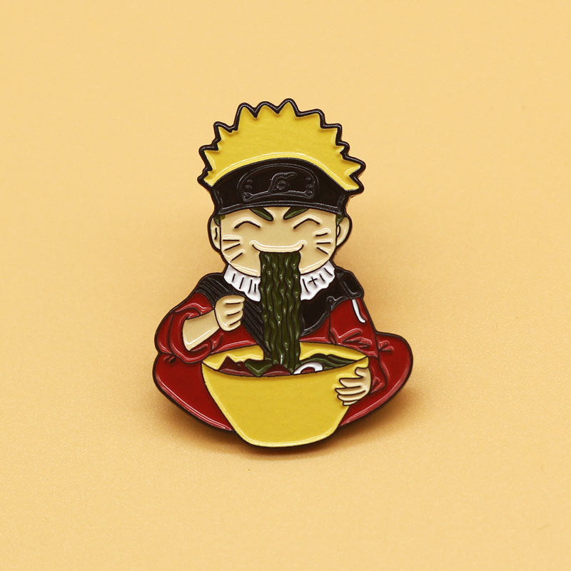 Naruto Pin Badge Naruto Having Ramen Pin Badge Manga Gift