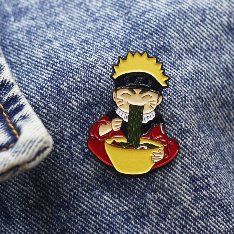 Naruto Pin Badge Naruto Having Ramen Pin Badge Manga Gift