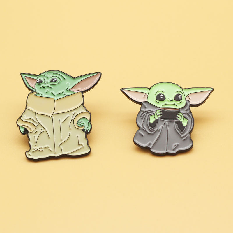 Star Wars Baby Yoda Enamel Pin Badge Set of 2 Movie Gifts