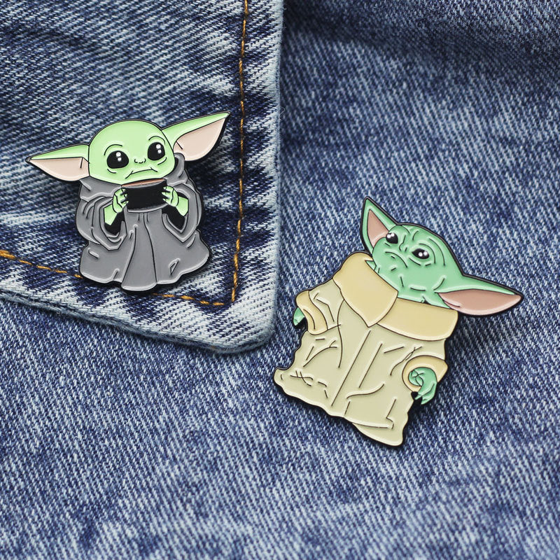 Star Wars Baby Yoda Enamel Pin Badge Set of 2 Movie Gifts